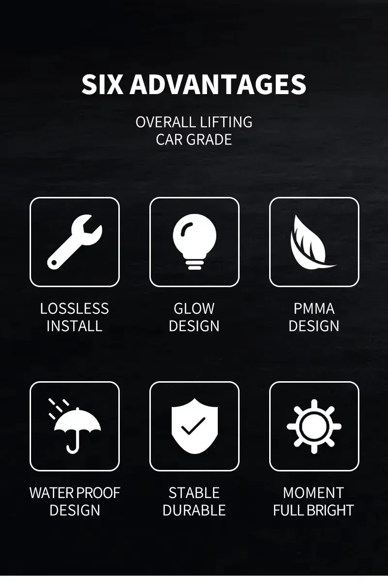 جديد سيارة الجبهة هود مصبغة شعار مصباح ليد شواء أضواء الزخرفية لهوندا موجين الطاقة نوع جاز سيفيك إلهام صالح HRV CRV #5