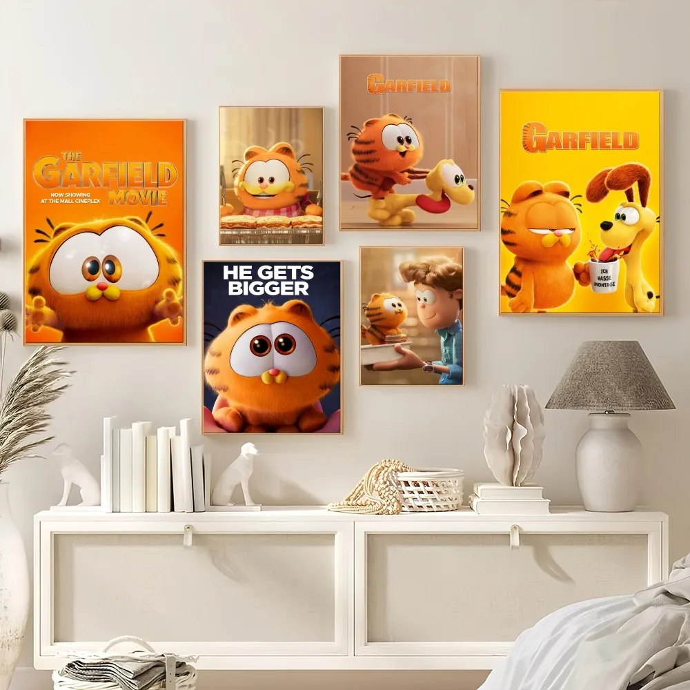 Film G-GarfieldES Cute Cat Baby Poster Prints Wall Painting Bedroom Living Room Decoration Office Home