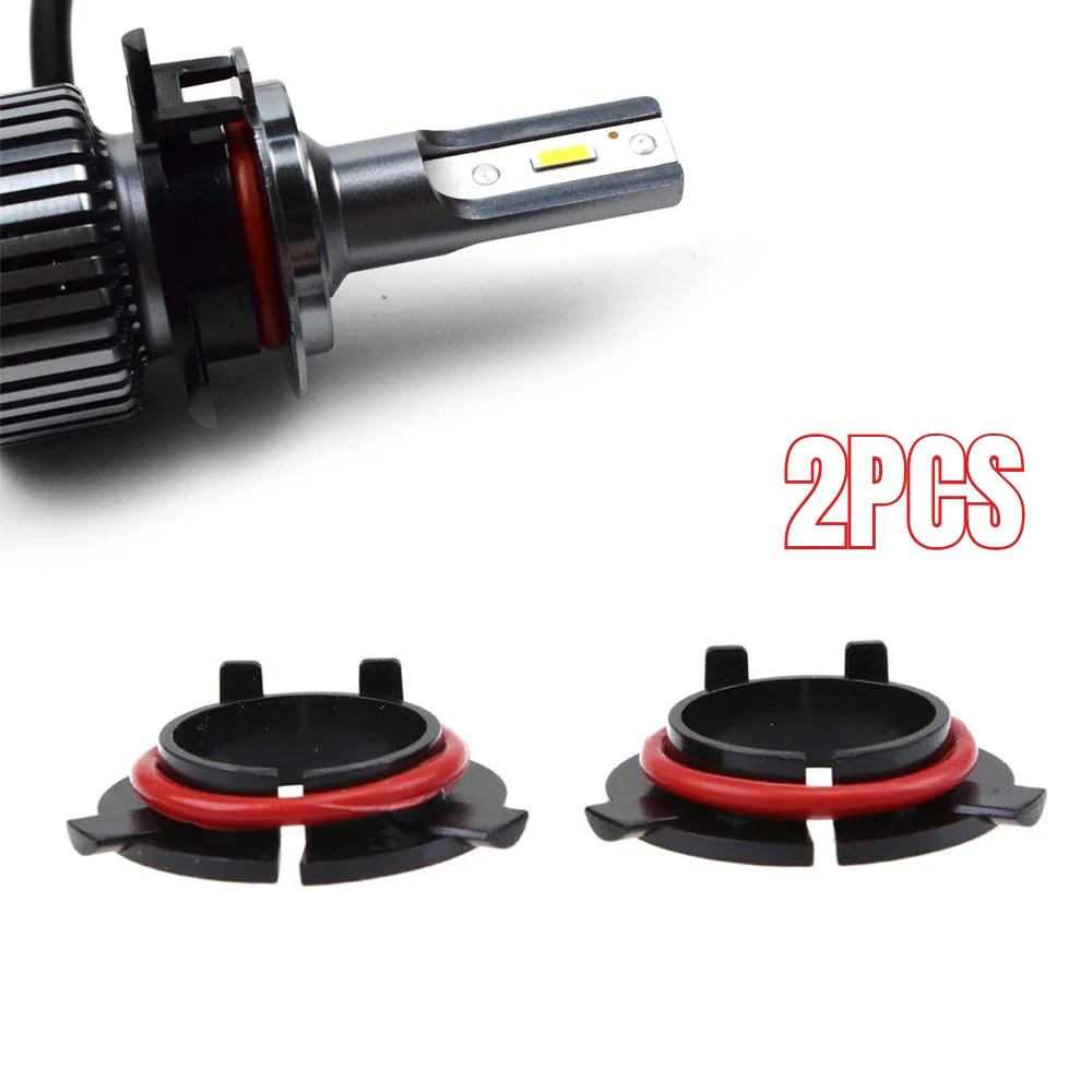 

2Pcs Car Headlight LED Bulb Adapter Bases Black Auto H7 Adapter Lamp Holder Socket Base Accessories for Kia Mitsubishi Nissan