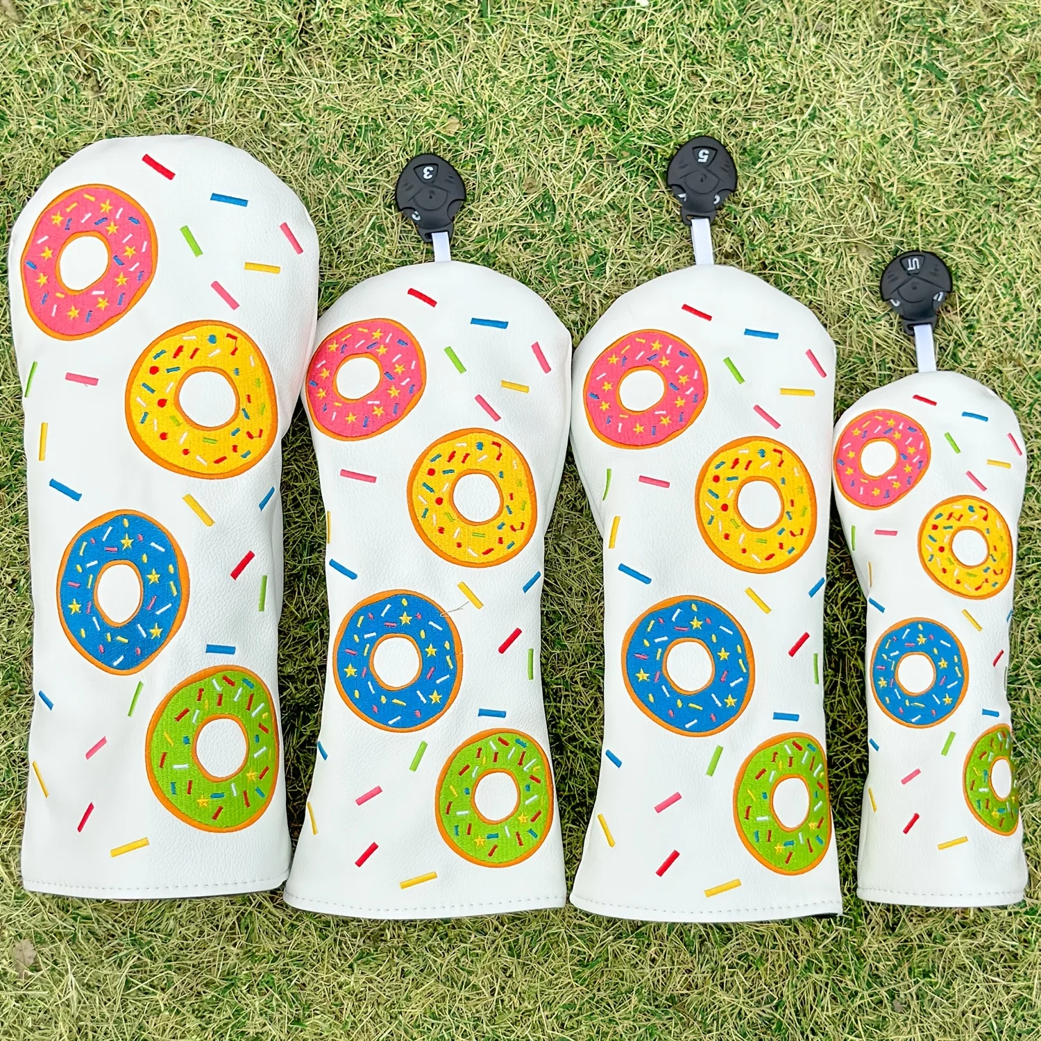 

1 шт./4 шт. чехлы для гольф-клюшек в форме пончика, подходят для драйверов, клюшек для фервея, гибридных клюшек - прочные защитные чехлы, подходящие для деревянных клюшек.