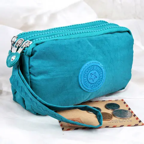 3 लेयर लेडी पर्स महिला वॉलेट ब्रांड क्लच सिक्का पर्स कार्ड चाबियाँ मनी बैग कैनवास शॉर्ट महिला गर्ल्स वॉलेट हैंडबैग पर्स 8 best sales किपलिंग वॉलेट - №6