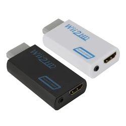 Full HD 1080P Wii To HDMI-compatible Converter Adapter 720P 480P for Wii to HDTV 3.5mm Audio AUX for TV PC HDTV Monitor Display