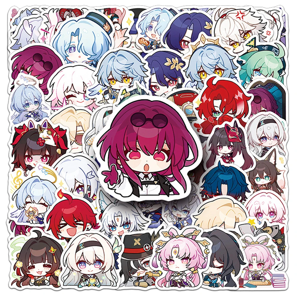 10/30/50pcs Q Version Honkai Star Rail Anime Stickers Cute Cartoon Game Characters Decals Laptop Phone Luggage Sticker Toy Gift