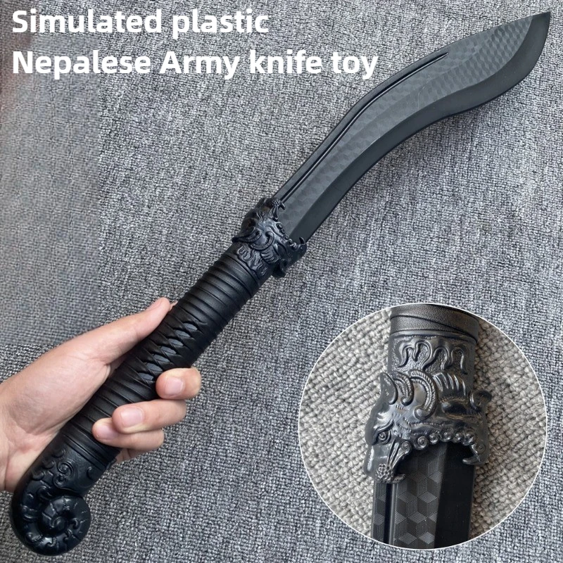 Cool Stuff Anime miecz zabawny prezent-70cm Super plastikowy miecz zabawka, symulacja miecze armii nepalskiej rekwizyty, broń Cosplay, zabawki dla chłopców