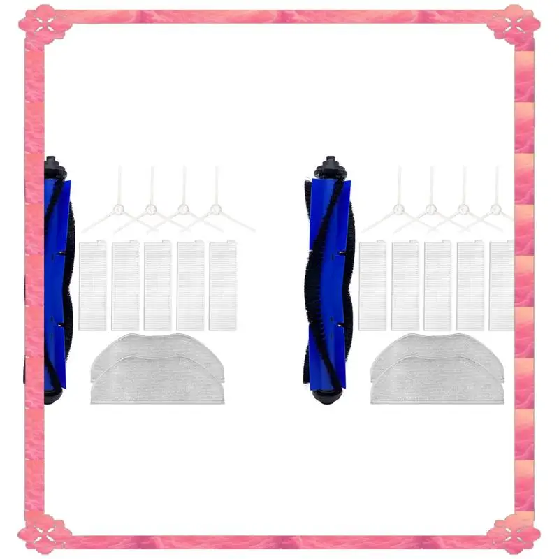 24-Hour Delivery 2Set Side Brush HEPA Filter For Tefal Rowent X-Plorer Serie 95 RG7975WH RG7987 Robotic Vacuum Cleaner Accessori