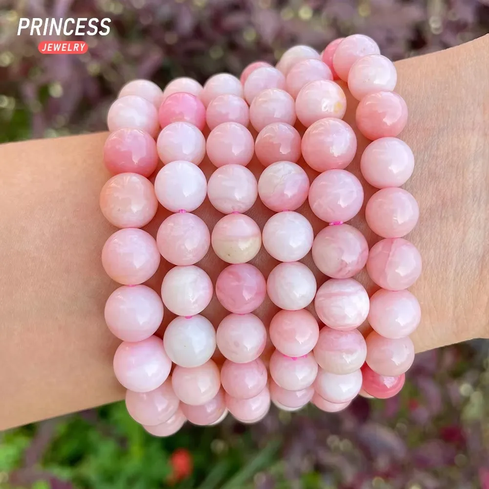 

A++ Natural Australia Pink Opal 7-10mm Loose Gemstone Beads for Jewelry Making Wholesale Crystal Beads DIY Accessories