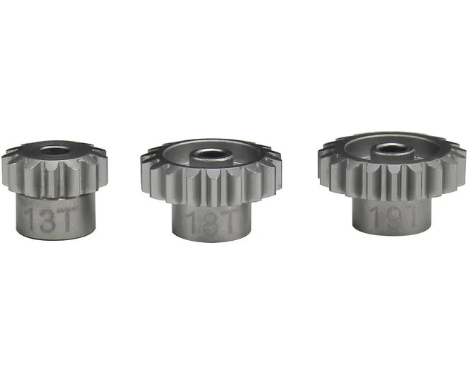 Hot Racing Aluminum Speed Tuned Pinion Gear Set 32P/0.8 Module 13T/18T/19T 3.2mm Bore Hard Anodized