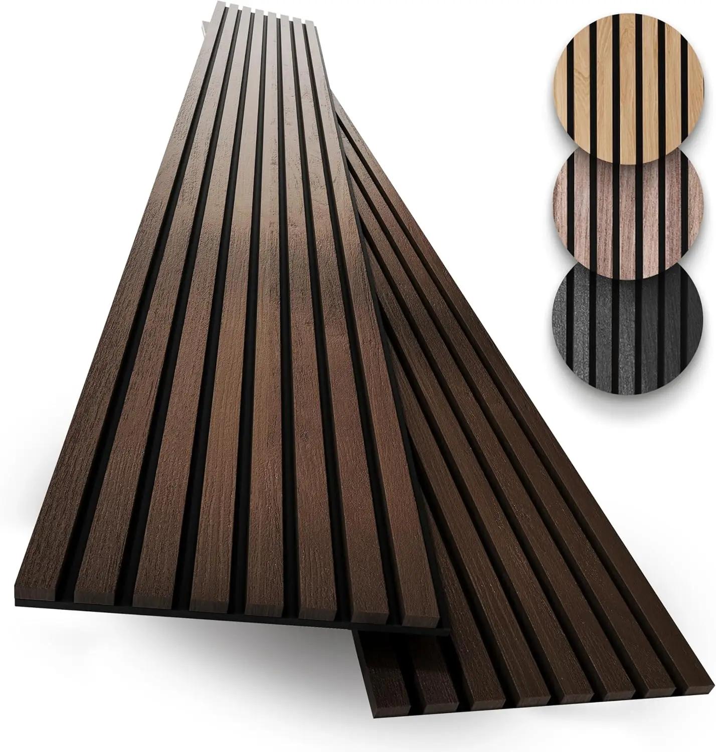 

2-Pack 4 pcs Wood Panels for Wall - Acoustic Wood Slat Wall Panels, Soundproof Wooden Paneling for Interior Decor