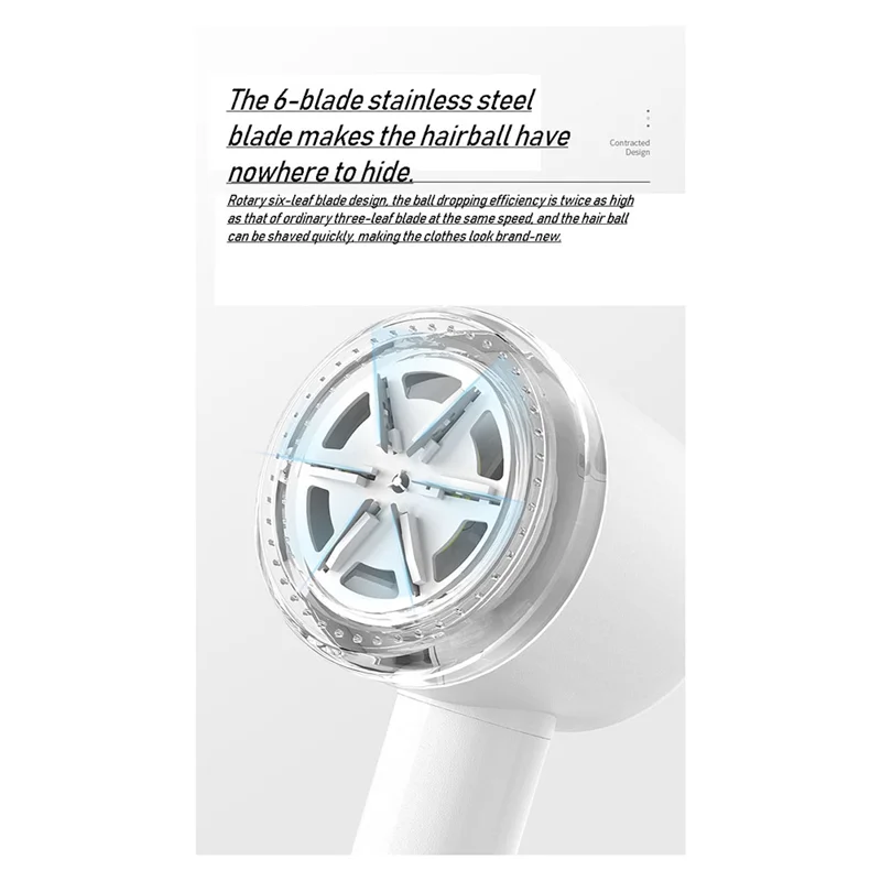 A008 Portable Lint Remover Hair Ball Trimmer Sweater Remover Leaf Cutter Head Mini Motor Trimmer White