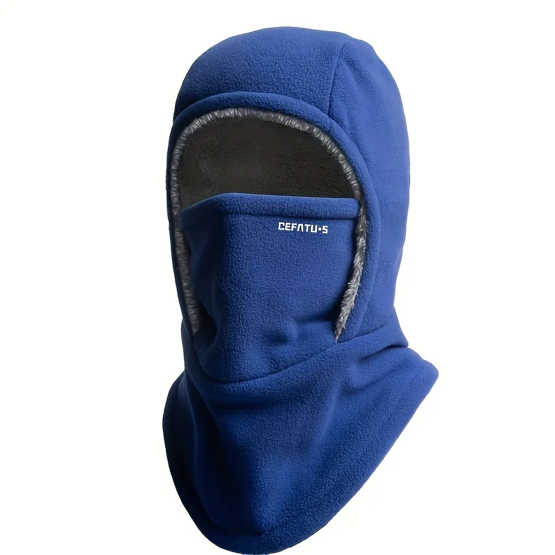 DEFATU·S 1pcs Winter Warm Integrated Hat, Neck Warmer Mask Ear Protection Integrated, Balaclava Hat, Thickened Material, Face-Fitting Design, No Air Leakage, Suitable for Winter Cycling, Running, Skiing, Fishing, Outdoor Sports and Work, Unisex