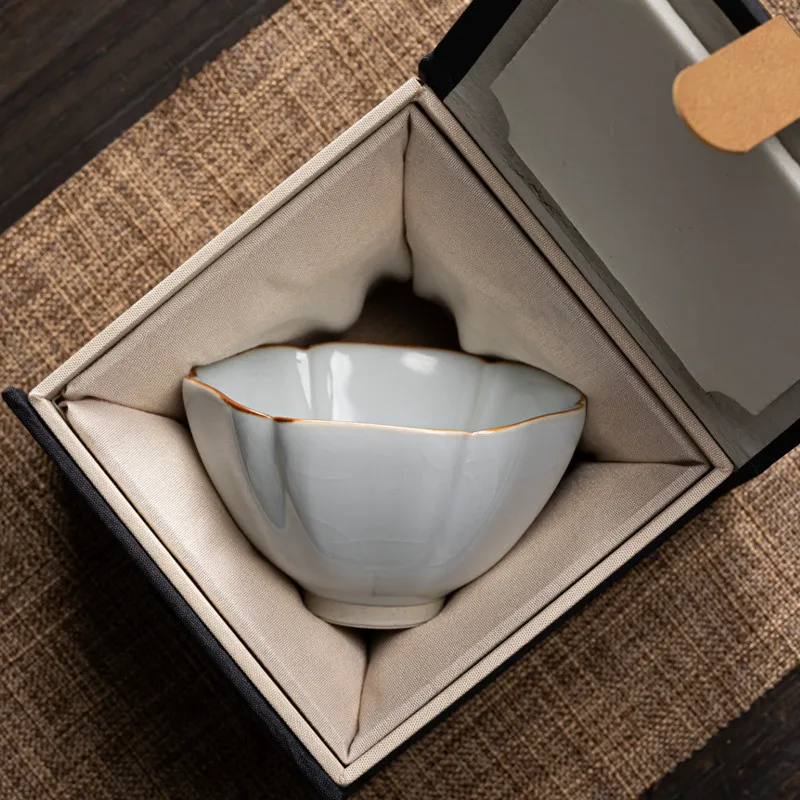 Cup Ru Ware Kombucha Single Teaware Tea Personal Dedicated Small Teacup Porcelain Opening Film Supportable