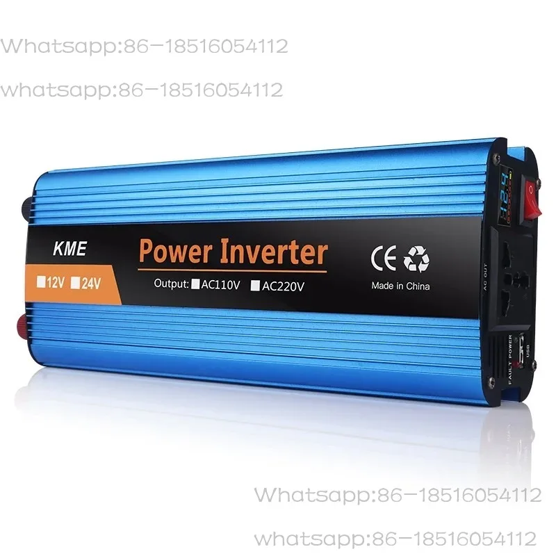 500W 1200W 12V 24V 36V 48V 60V Single-Channel Digital Display Smart Car Power Inverter