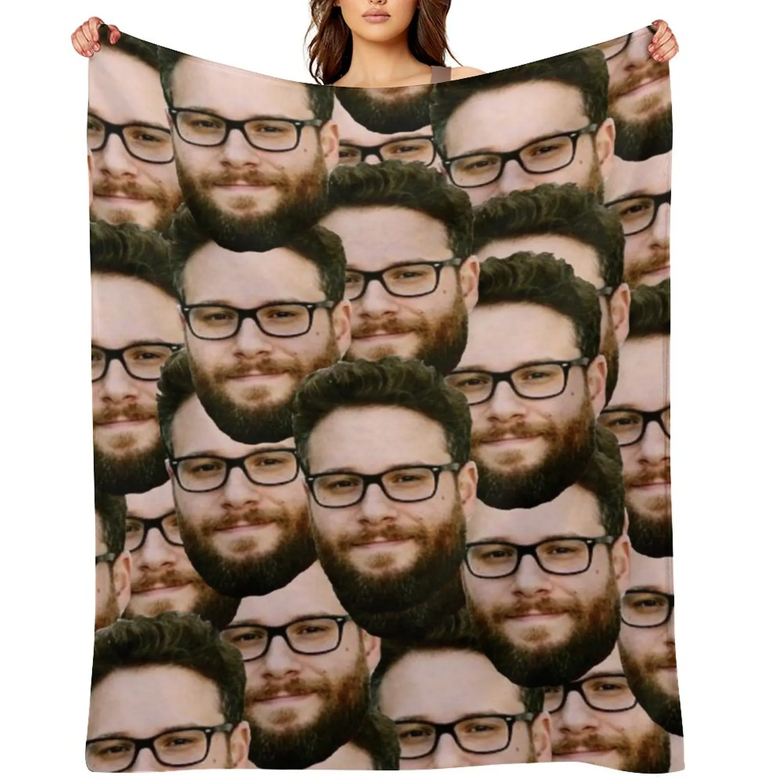 بطانية رمي رؤوس سيث روجين لسرير المصممين، بطانيات قطبية هدية شخصية عصرية #2