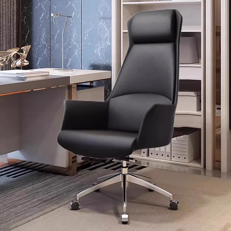 *Wholesale Private Label Customized Modern Executive Leather Ergonomic Office Chair with Adjustable Height for Staff