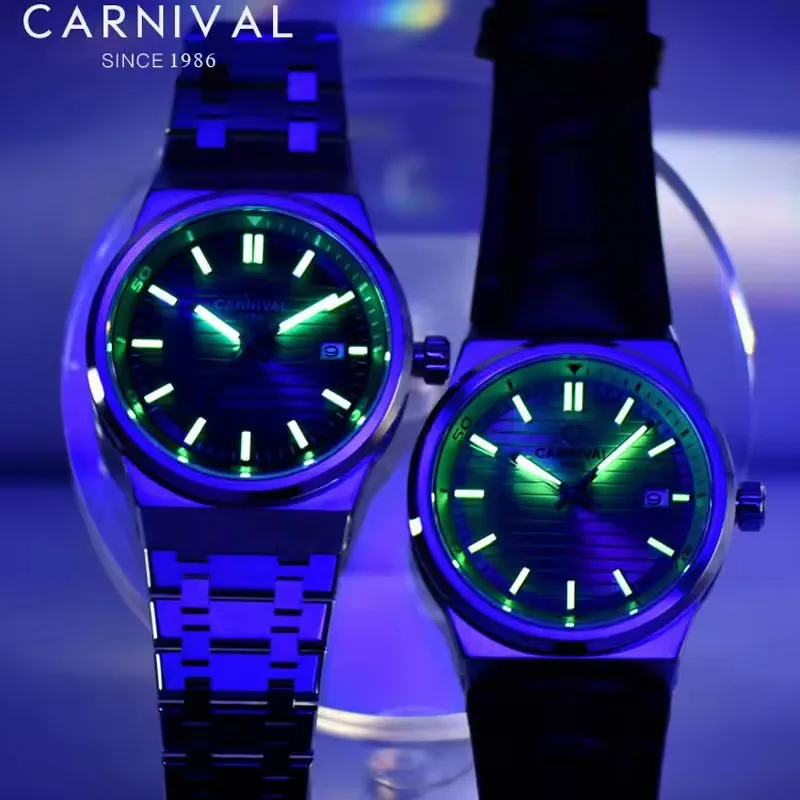 IW كرنفال الياقوت مرآة الحركة التلقائية الذكور الفاخرة ساعات المعصم الميكانيكية نموذج بسيط مقاوم للماء ساعة رجالي مضيئة