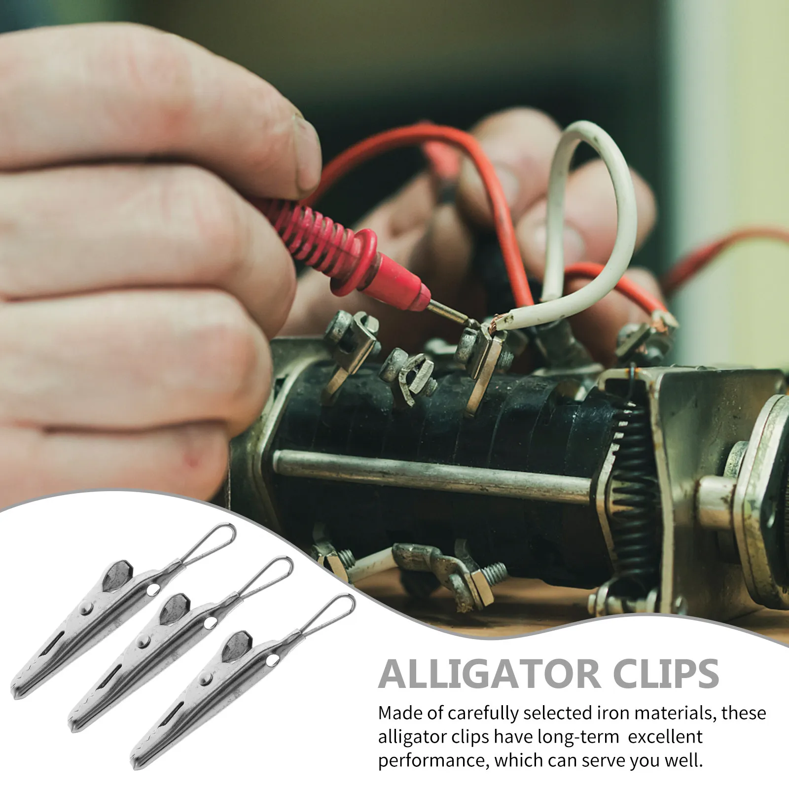 40pcs Alligator Clips Metal Electrical Test Leads Crocodile Clamps for Wire Holding Soldering Battery Testing