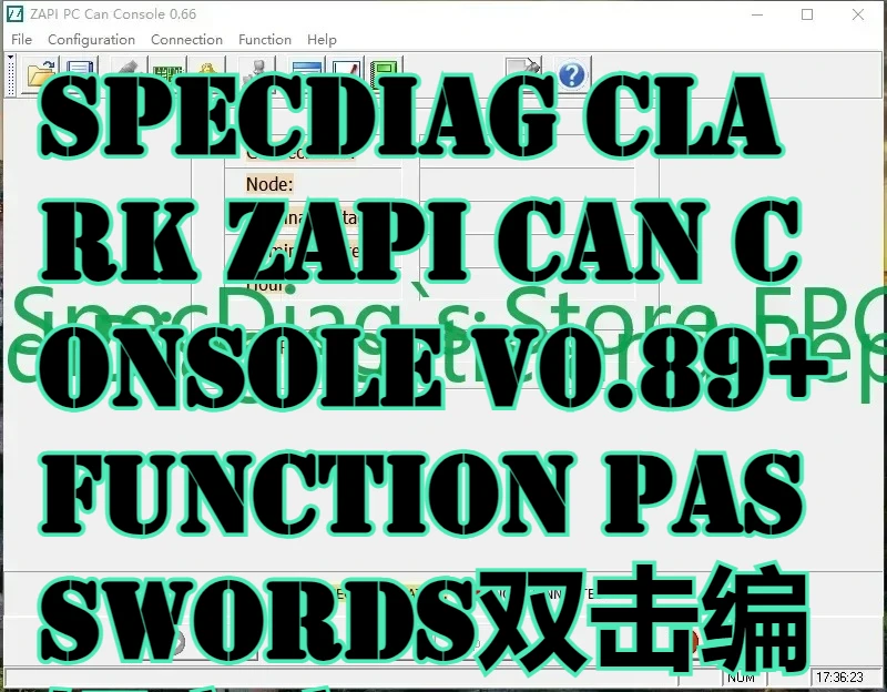 SpecDiag Clark ZAPI CAN Console v0.89+Function Passwords