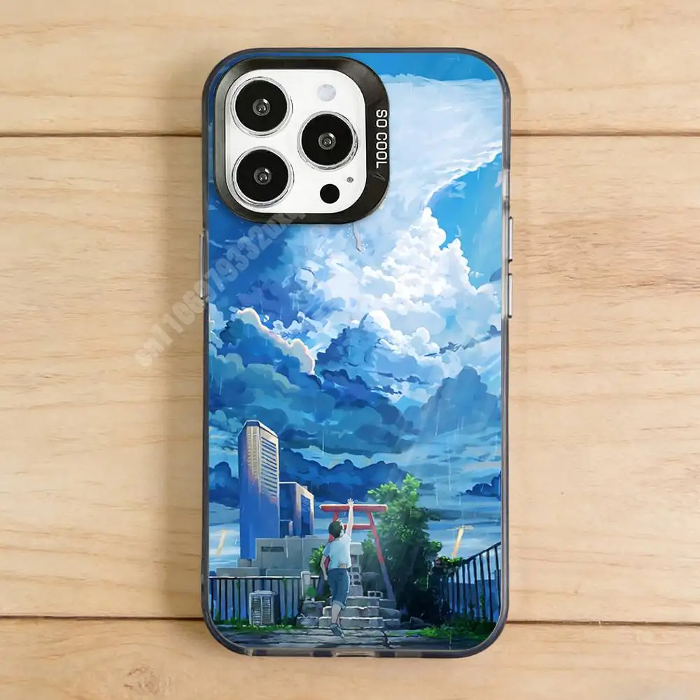 W-Weathering With You Phone Case for iPhone 17 16 15 Max Mini 14 13 Pro Plus 12 11 X XS Air IMD Cover