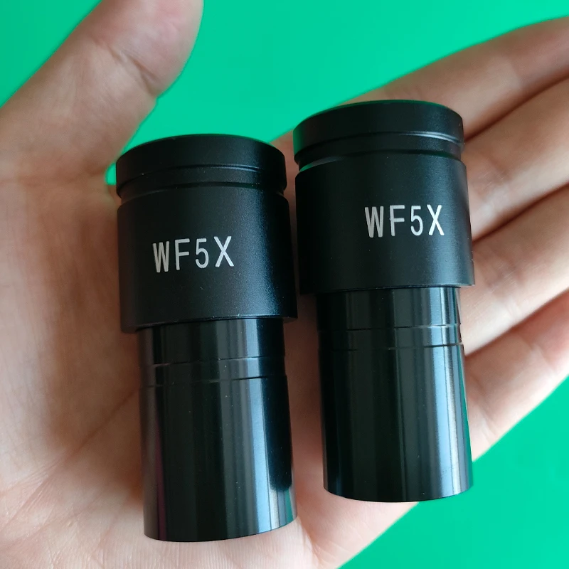 WF5X مجهر زاوية واسعة العدسة عدسة بصرية تصاعد حجم 23.2 مللي متر للمجهر البيولوجي 1 قطعة أو 2 قطعة