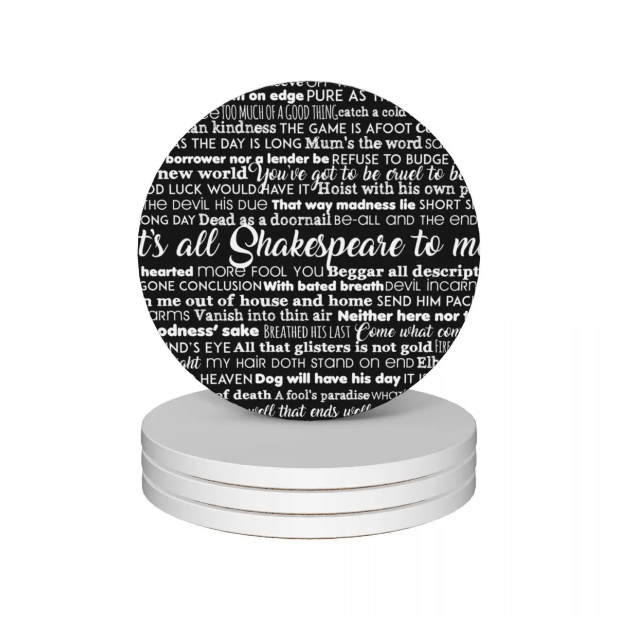 

It's All Shakespeare To Me (Light Version) Ceramic Coasters (Set of 4) original mug set for ceramics Coasters