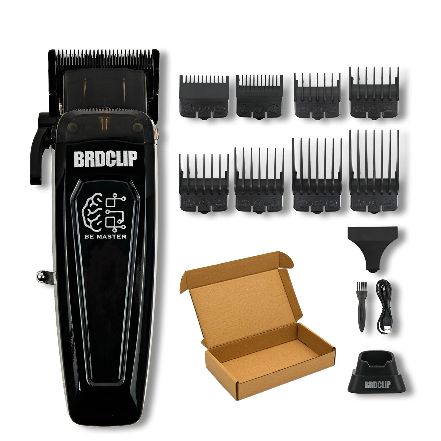 Professionele Elektrische Tondeuse BRD 106 met Basis 7500 RPM Tondeuse voor Man DK-078 DLC Blade 7200 RPM Kapper 2 ST Set