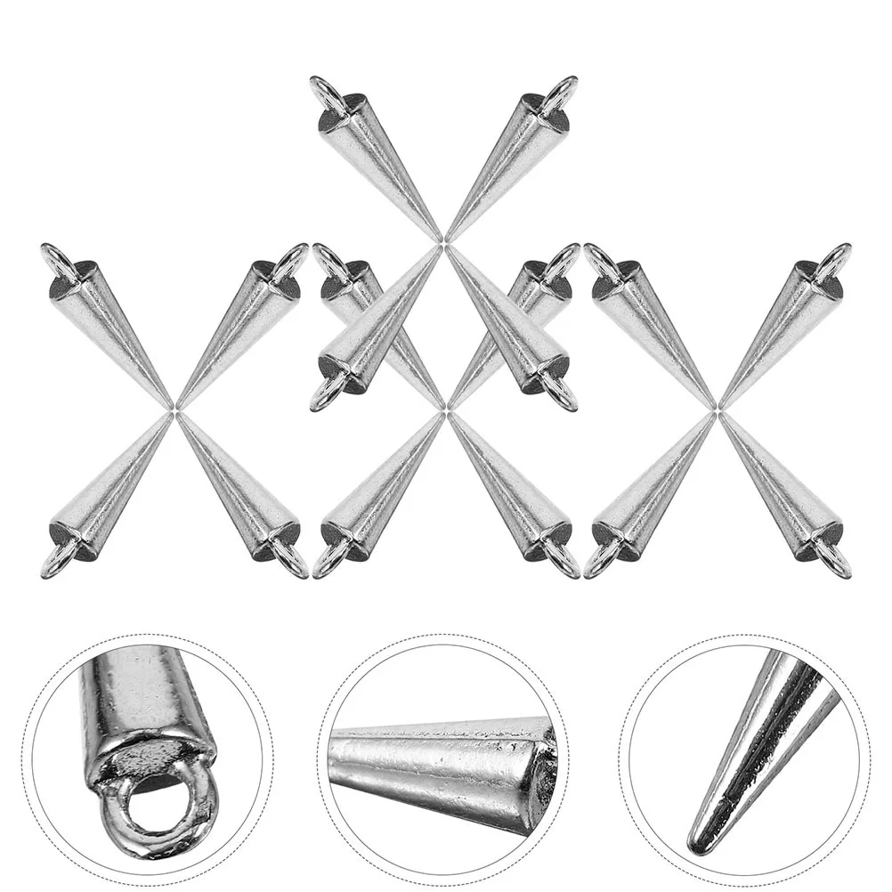 

30Pcs Zinc Alloy Spike Beads Cone Charms Gothic Jewelry Making DIY Pendants Necklace Bracelets Craft Supplies Accessories