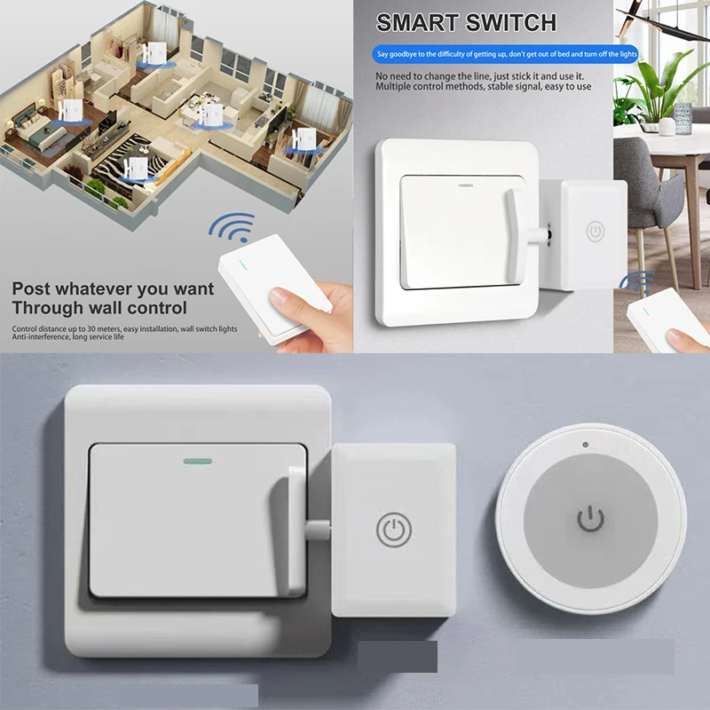 

Wireless Home Controller Remote Switch Tool Automatic Button Pusher Intelligent USB Rechargeable Lazy Remote Control Light Off