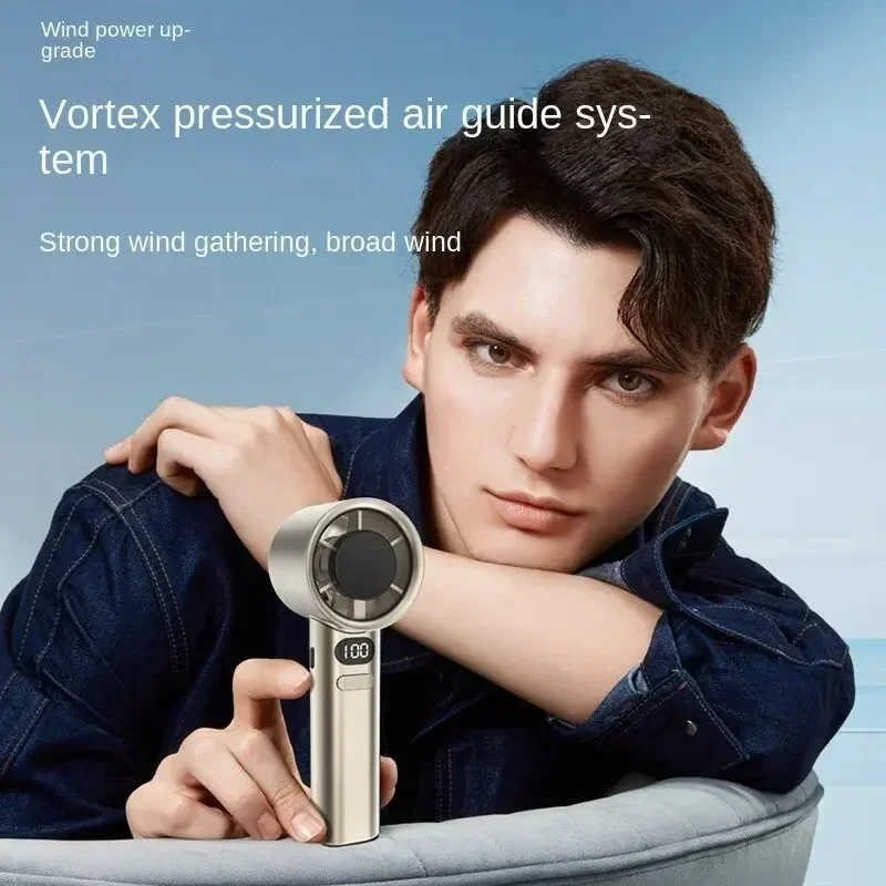 Przenośny wentylator ręczny Xiaomi 120 prędkości wiatru Mini bezłopatkowy wentylator ręczny USB akumulator osobisty szybki elektryczny wentylator do rzęs