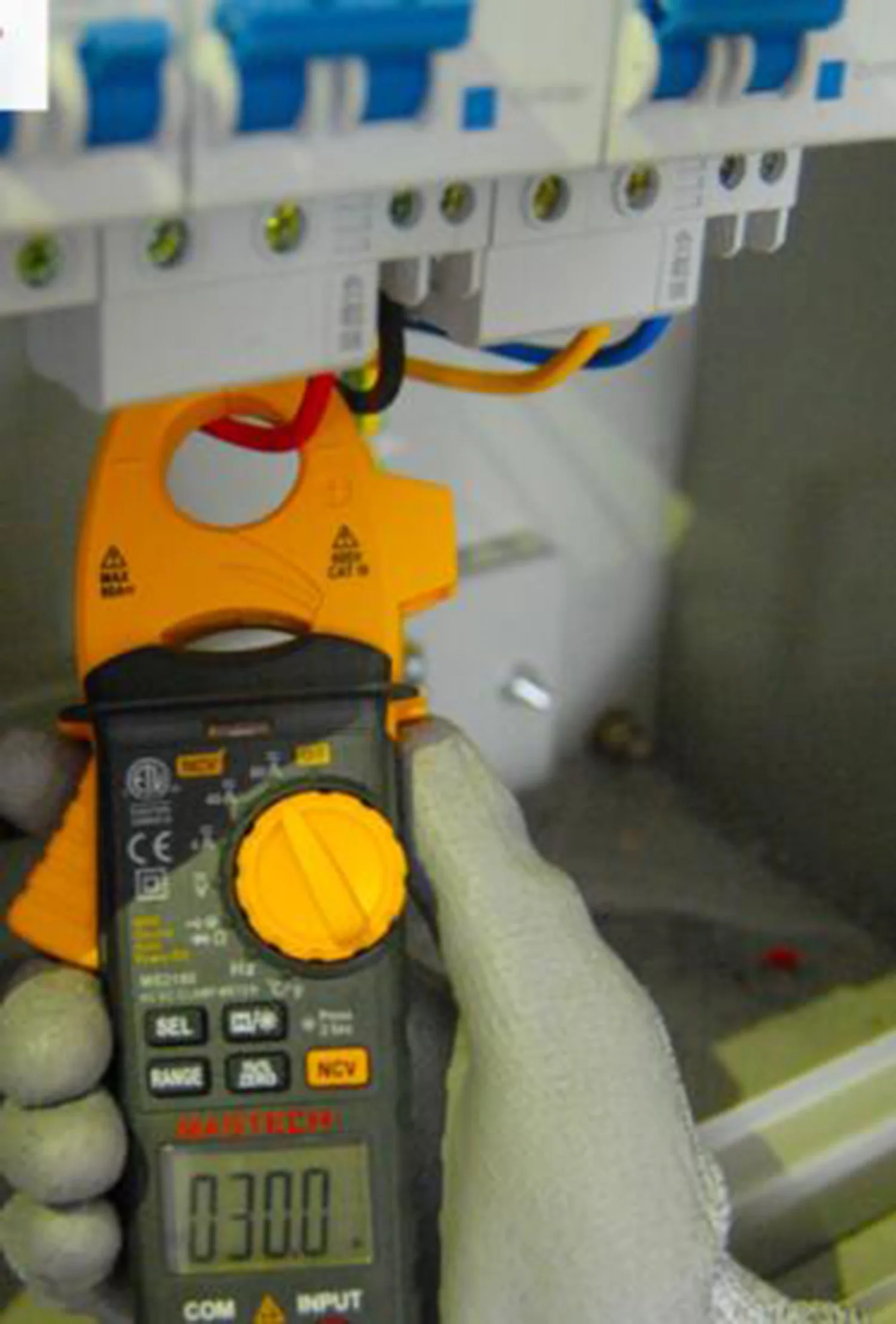 MASTECH MS2160 AC/DC Current Digital Clamp Meters Electrical Instrument Tool Jaw Opening:Ф24mm,Non-Contact Voltage Detector.