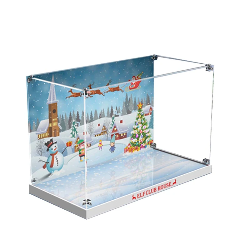 Display Case for Lego Elf Club House 10275, 3MM Acrylic Display Box for Lego 10275 (No Model Set Included)