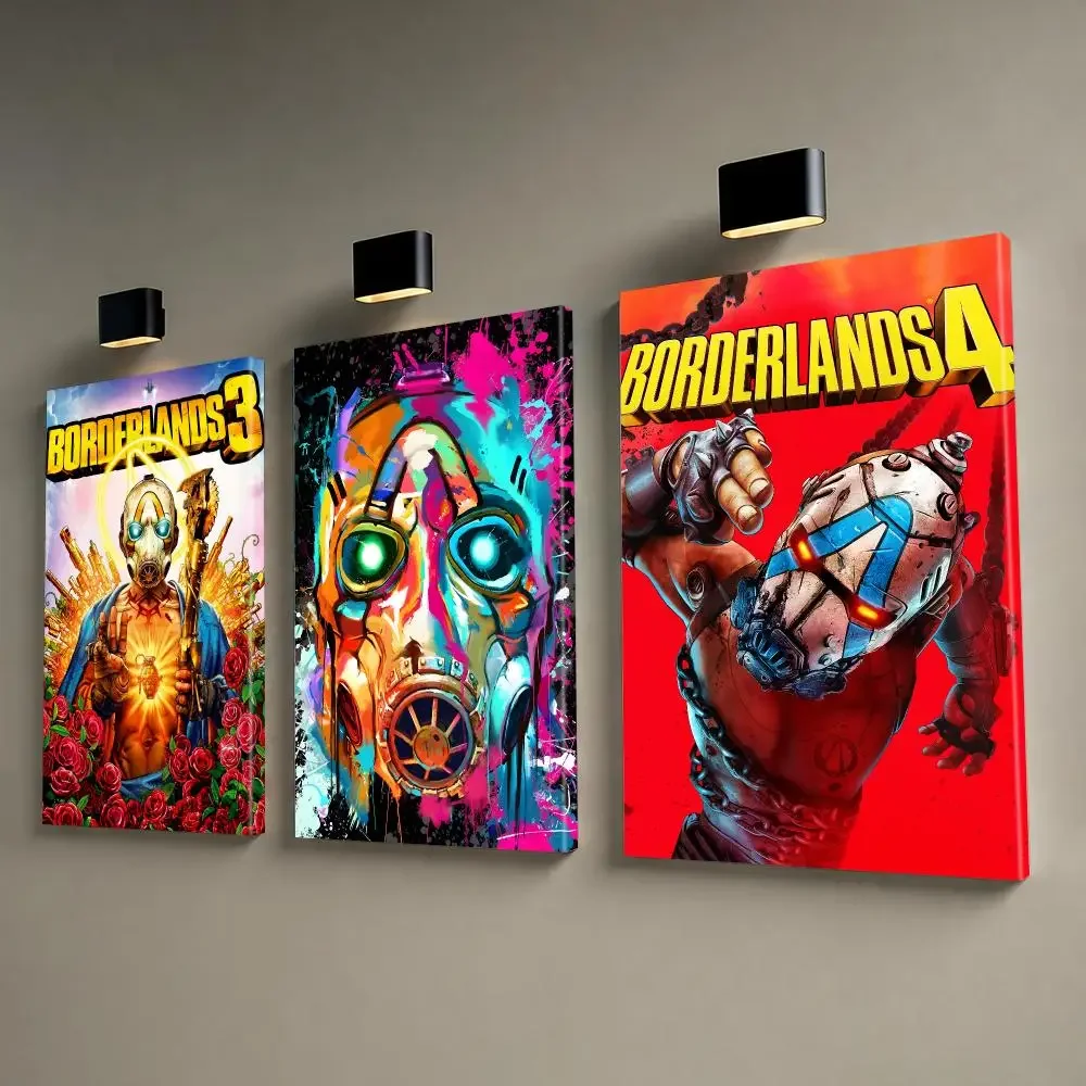 Game B-Borderlands Framed Wall Painting Canvas Poster Wall Art HD Print Home Decor Room Decoration Artwork Gift Wood Frame