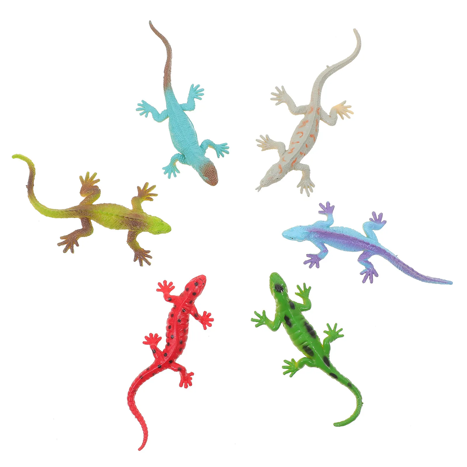 

6Pcs Simulation Lizard Fake Plastic Reptile Figures Realistic Miniature Lizard Statues Kids Learning Decoration Indoor Outdoor