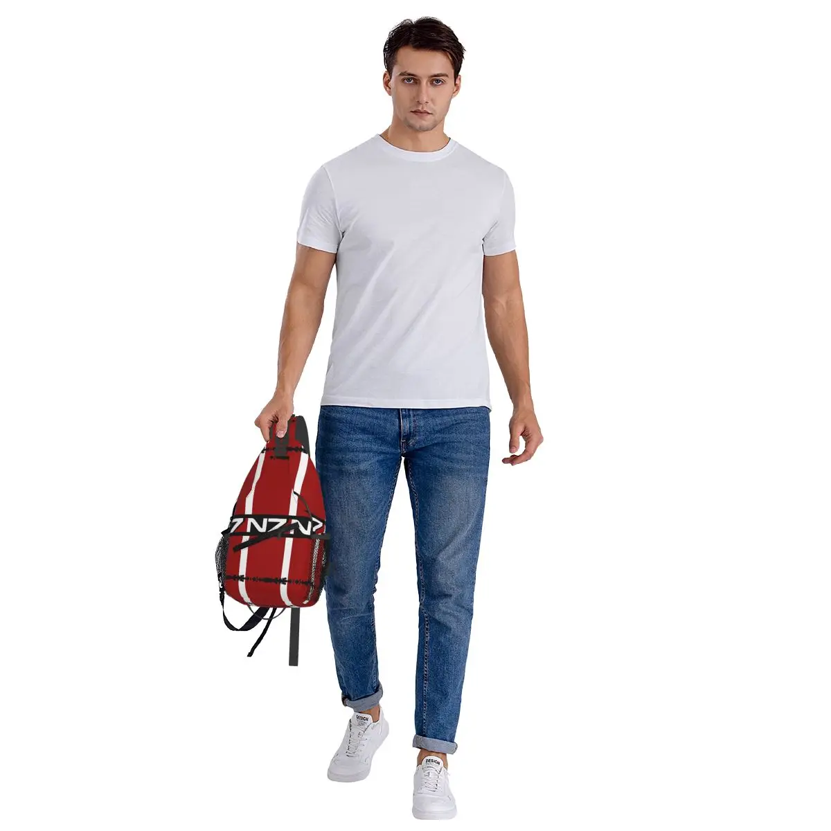 N7 شعار حقيبة الصدر الرجال حبال Crossbody على ظهره حقيبة الصدر السفر المشي لمسافات طويلة Daypack حقيبة الكتف #6