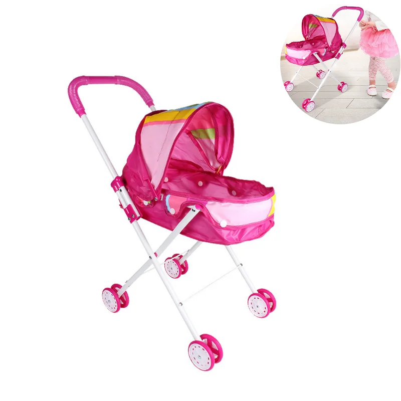 1Pcs Baby Doll Stroller Applicable for 9-12inch Dolls or 25-30CM Baby Dolls Kids Girl