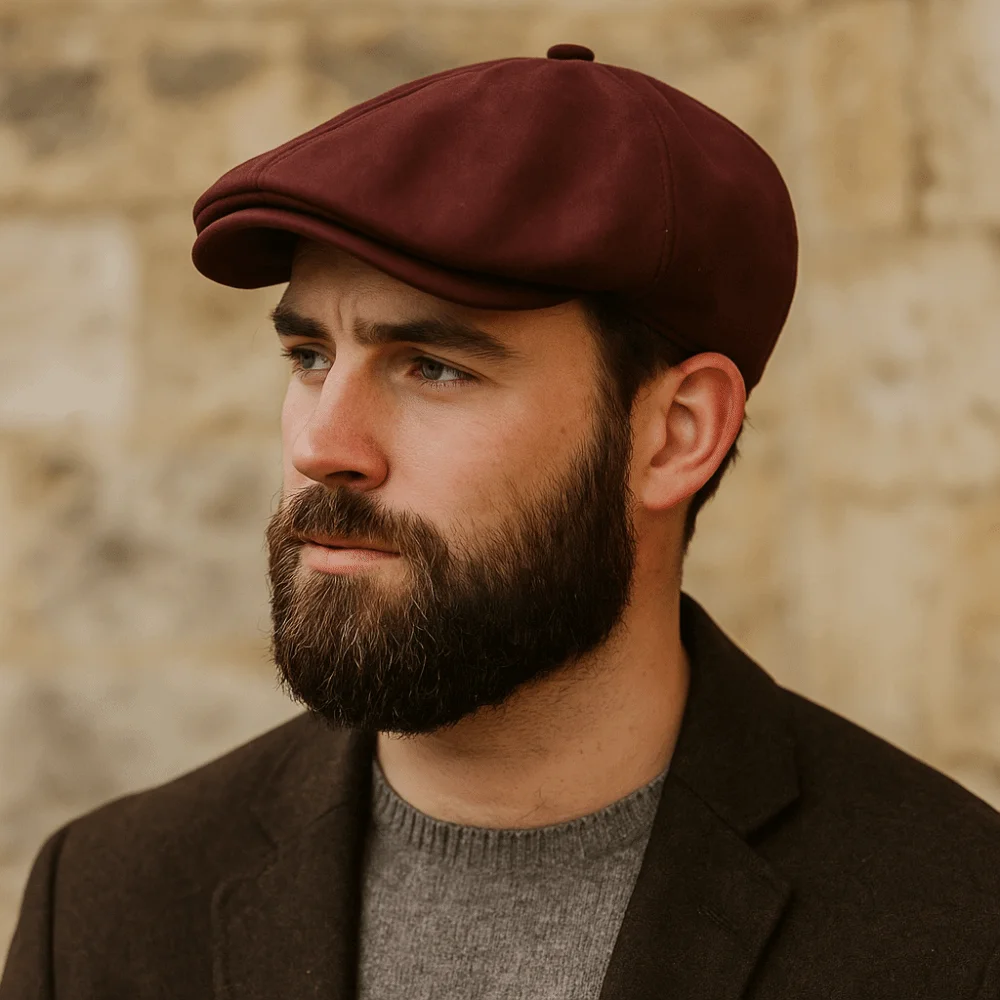 Trendy Retro Forward Hat Adjustable Imitation Suede British Hat Classic Timeless Ivy Cap Autumn Winter Wear