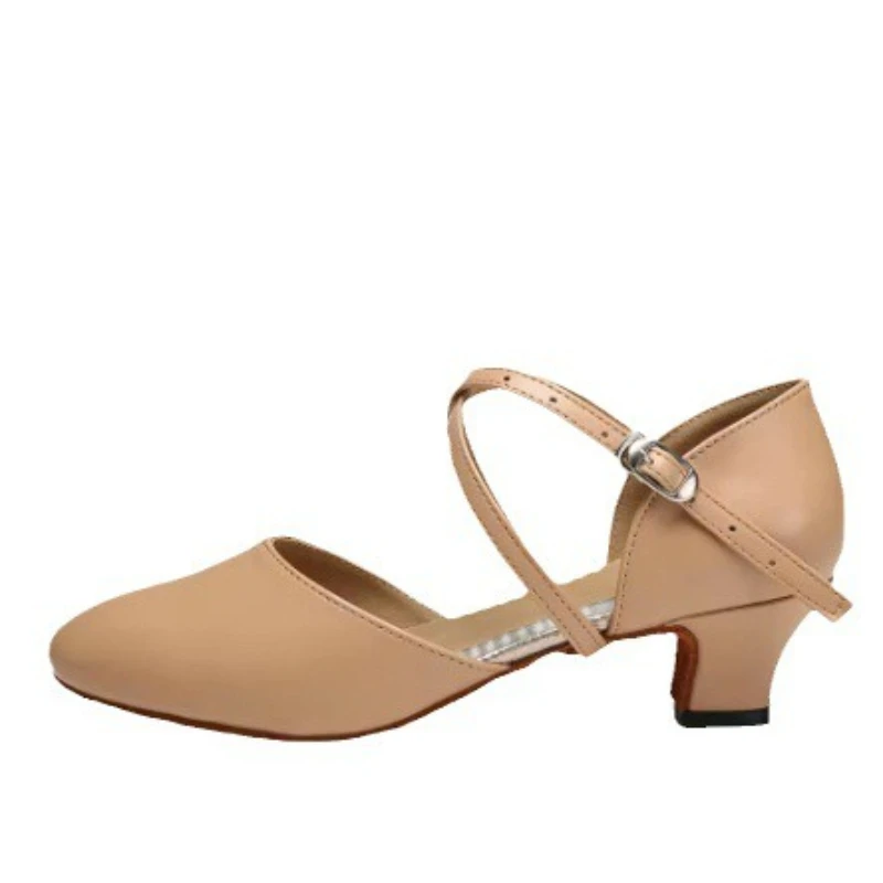 Latin Dance Shoes Women Ballroom Modern Heels Practice Competition Soft Sole Professional Dancing Shoes view 5