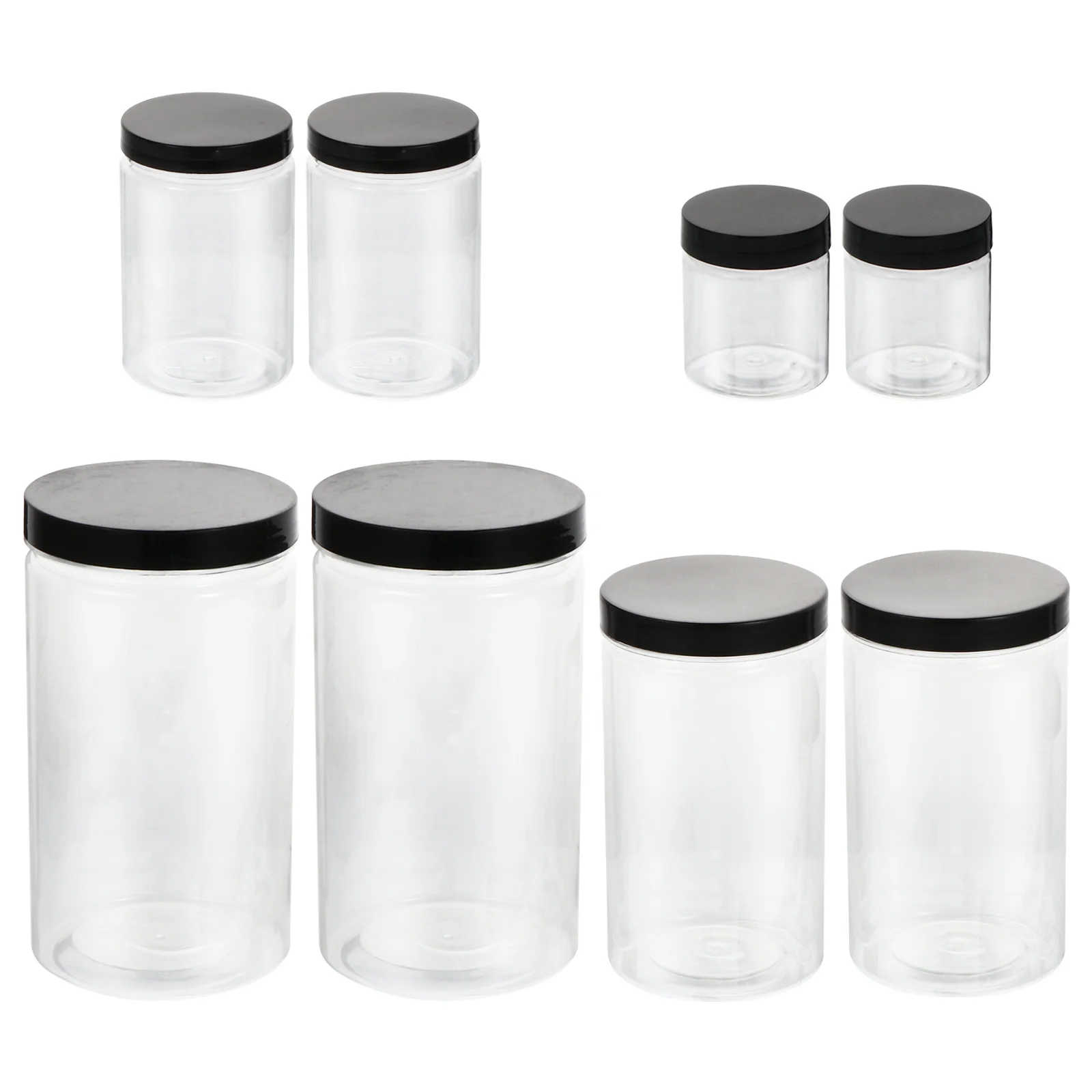 8 قطعة برطمانات تخزين الطعام الشفافة 1200 مللي حاويات محكمة الغلق للحيوانات الأليفة الممتازة لملفات تعريف الارتباط والشاي والمكسرات والفواكه الجافة والعسل والسكر والبسكويت