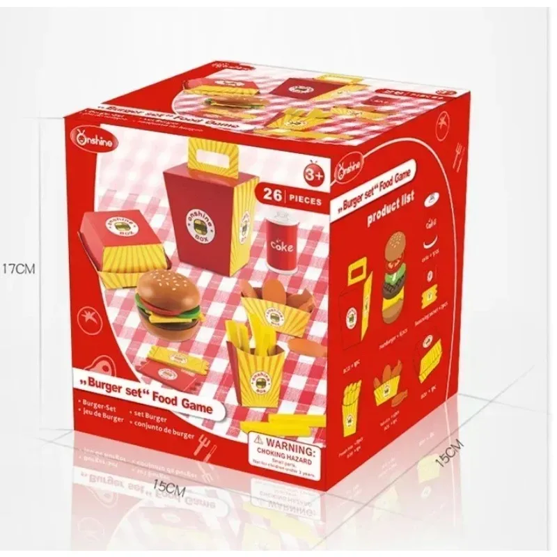 [Engraçado] 100% seguro 26 pçs/set bebê jogar casa brinquedos woody simulação batatas fritas alimentos hambúrgueres coca-cola brinquedo de cozinha educacional interativo