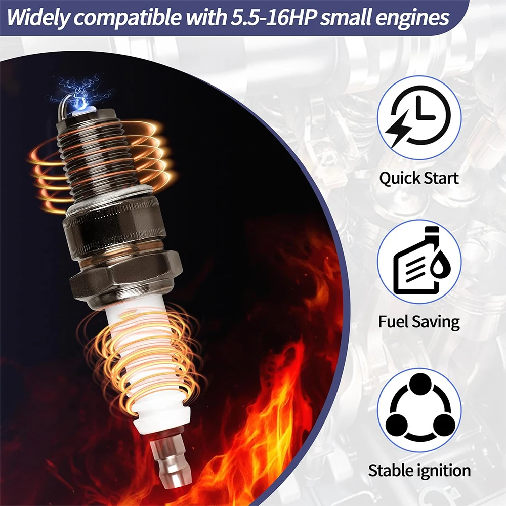 F7TC Standard Powersports Spark Plugs Compatible with Honda GX120 GX160 GX200 GX240 GX270 GX340 GX390 GCV160 GCV190 Engines 4pcs - view 4