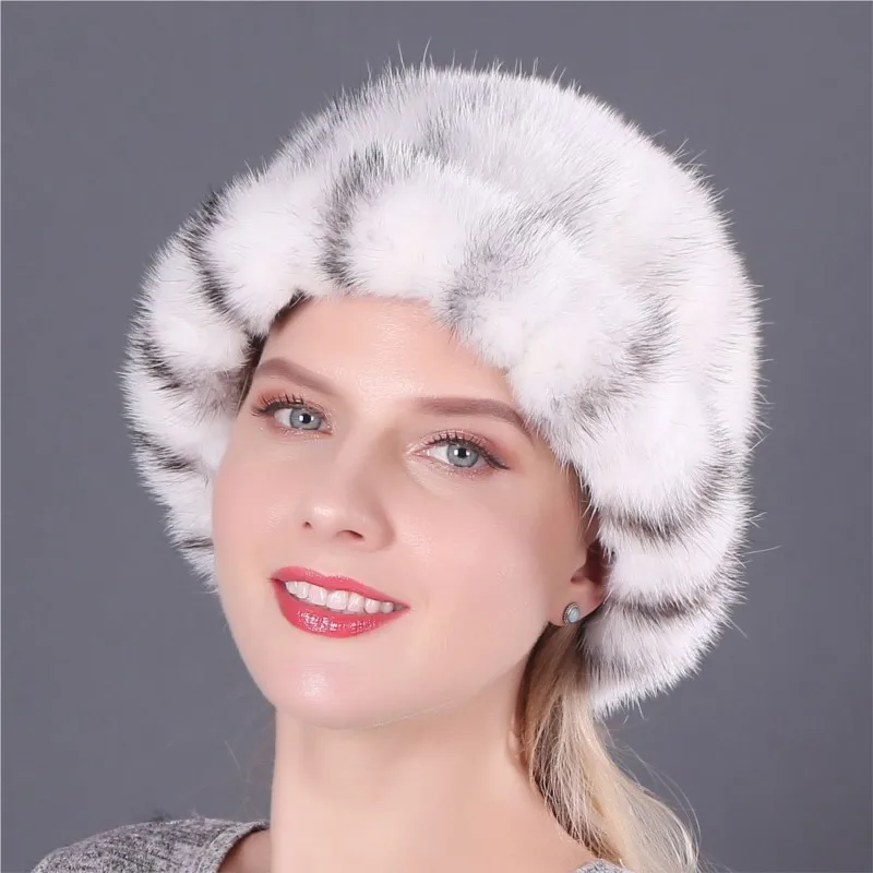 

New fur hat for women ear-protecting basin mother thickened warm