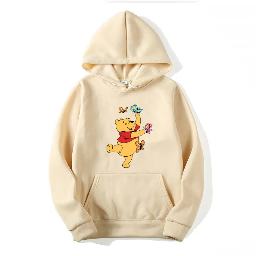 Winnie the Pooh Men Hoodie Japanese Cartoon Anime Women Pullover New Casual Autumn Winter Couple Oversized Sweatshirts