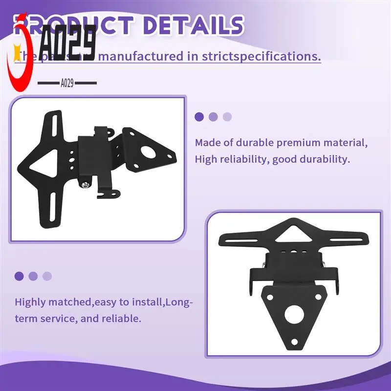 

A029-Motorcycle Accessories Rear Tail Tidy Fender Eliminator Kit License Plate Holder For Daytona 660 2024