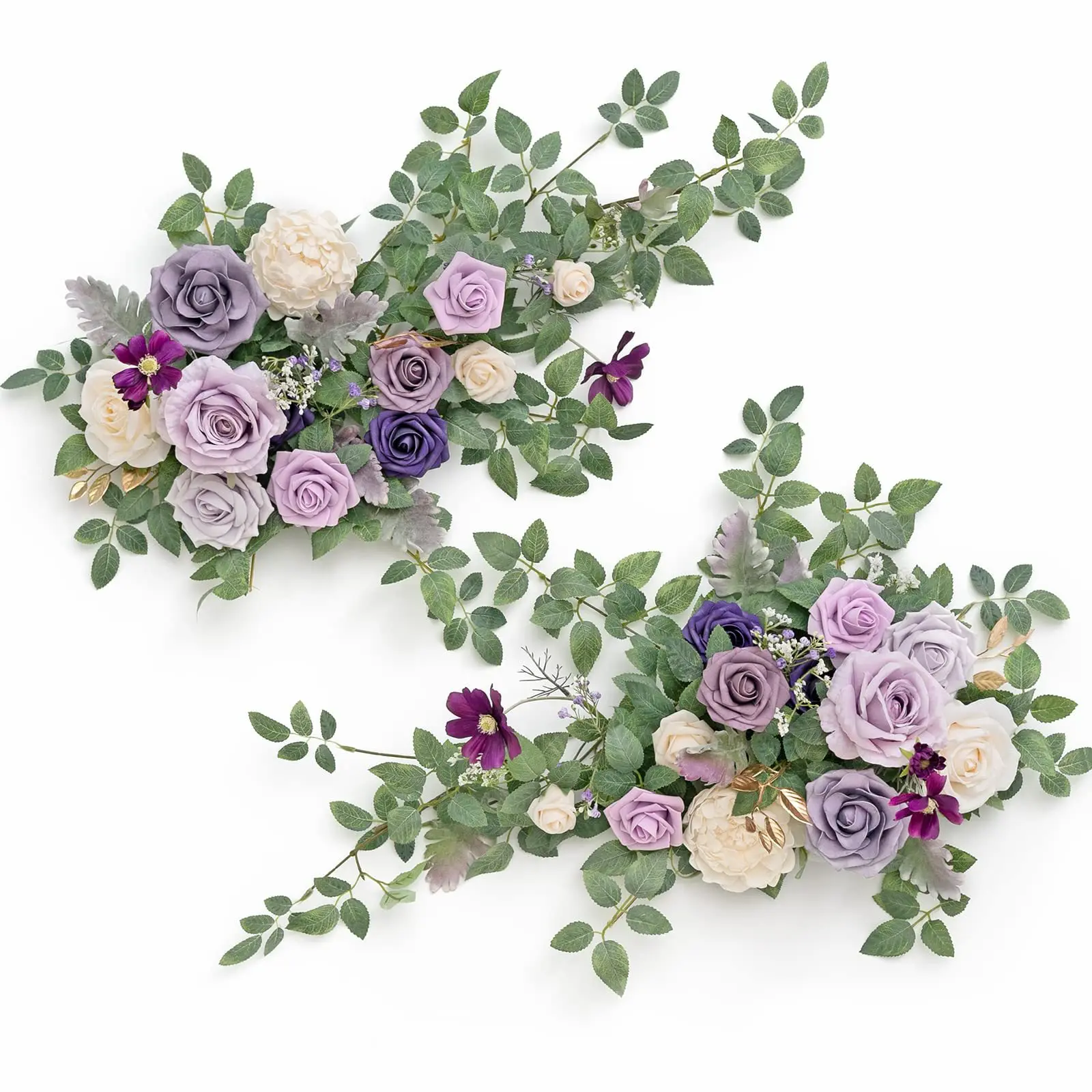 

2pcs Flower Row Background Arrangement Artificial Flowers Wedding Decoration Car Decor Flower Arch Home Table Garden Decor