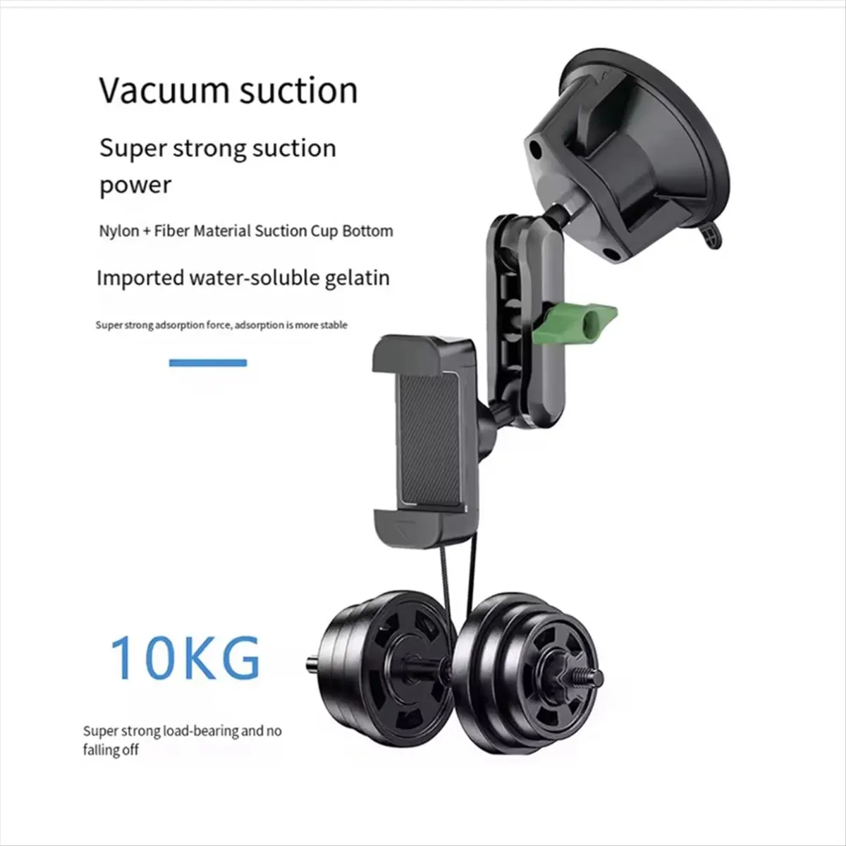 Punctual- Suction Phone Holder Car Phone Holder Stabilizer Phone Selfie Stick 360° Rotating Phone Mount Bracket