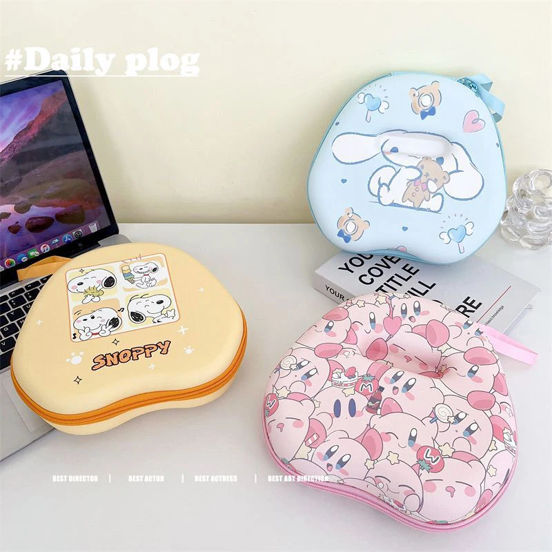 Sanrios Kuromi Cinnamoroll Pochacco Portable Earphone Storage Bag for Airpods Max Headphone Shockproof Protective Cover Case