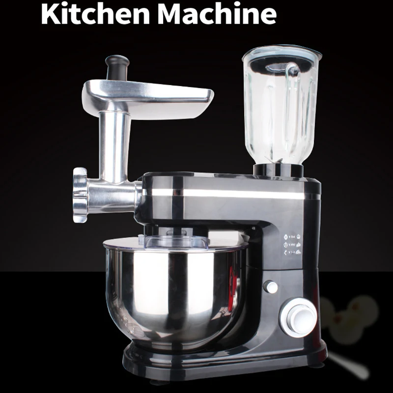 

Multi-functional Chef Machine 3-in-1 Dough Making Stand Food Mixers Kitchen Electric Blender Whisk Cream Cake Frother Processor