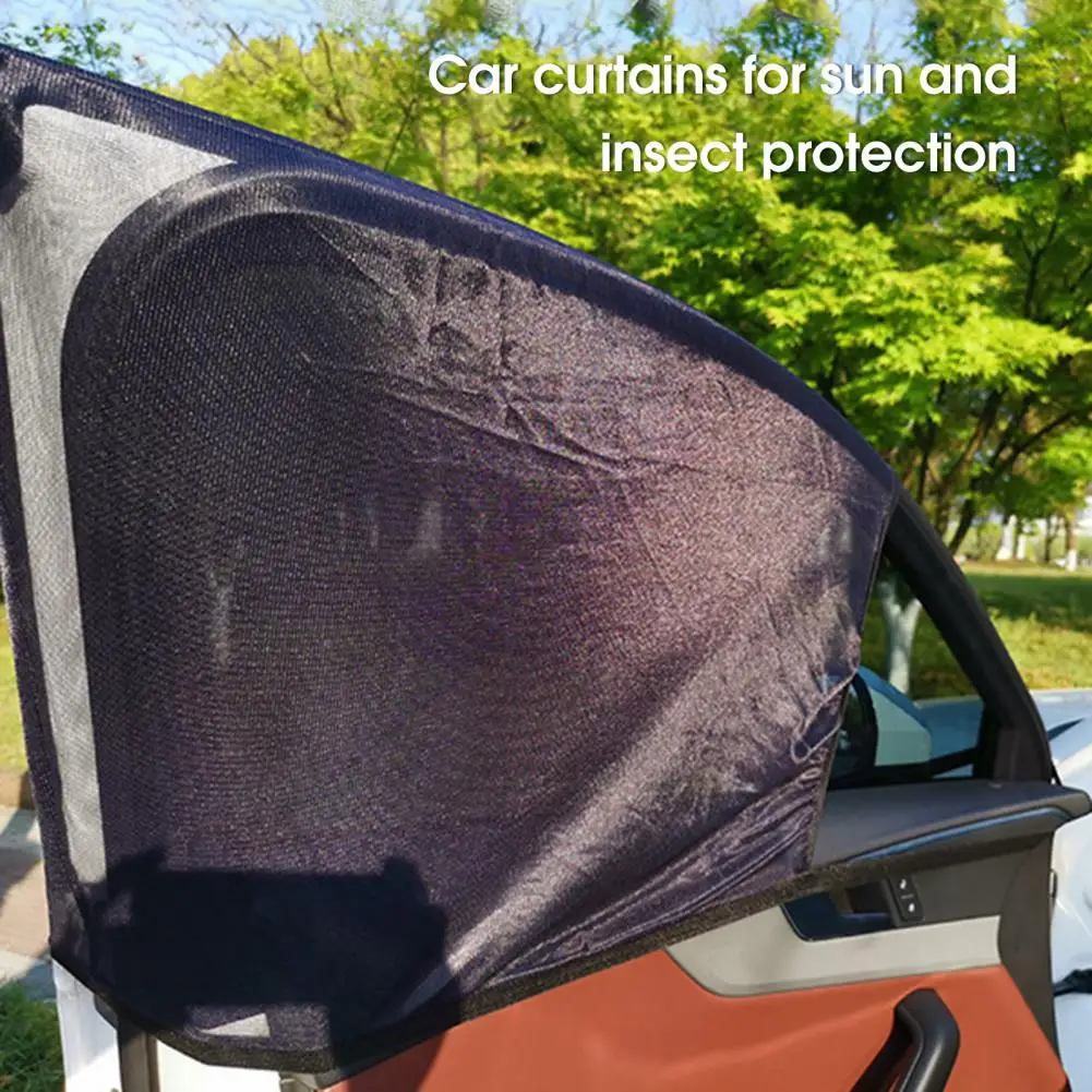 1 Pair  Window Sun Shade Reliable Universal Side Window Sunshade Reusable Cooling Accessories Window Drape