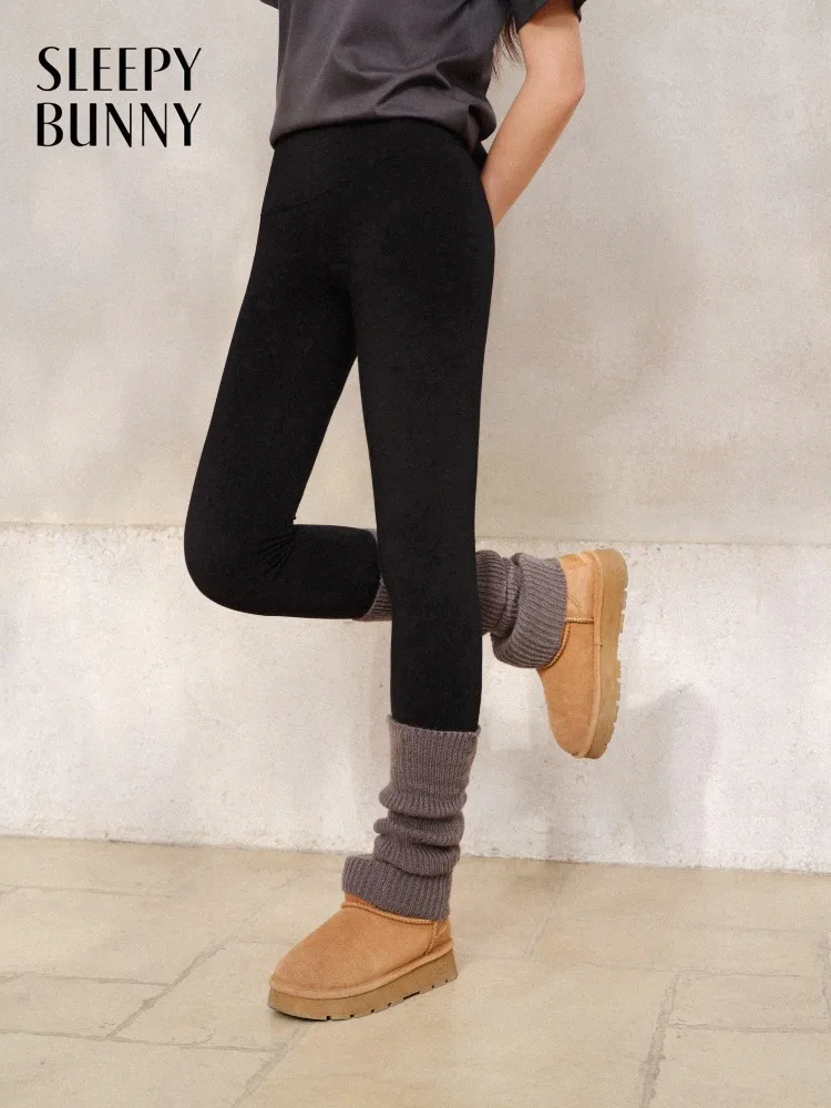 سروال يوجا شتوي عالي الخصر للنساء، سروال يوجا شتوي قابل للتمدد، مناسب للتحكم في الخصر، رفع مريح، ملابس نشطة