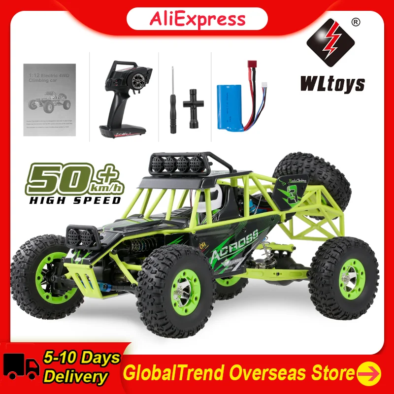 Wltoys 12427 50km/h High Speed RC Car 1/12 2.4G 4WD Off Road Car RC Rock Crawler Cross-country RC Truck Child Gifts