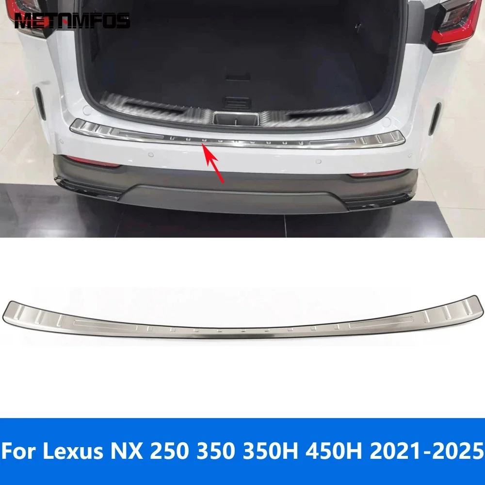 

Accessories For Lexus NX 250 350 350H 450H 2021-2023 2024 2025 Rear Trunk Bumper Foot Plate Tailgate Door Sill Scuff Guard Plate